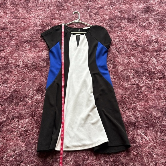 Studio One New York Elegant Black and Blue Colorblock Dress size 12 - Picture 7 of 7